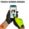 Vgo... 3 Pairs High Dexterity Touchscreen PU Leather Work Gloves