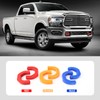 BESTZHEYU 2PCS Red Front Tow Hooks Covers Compatible with RAM