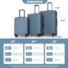 YLIEHS Travel in Style with 3 Piece Lightweight Luggage Set,