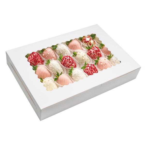 NPLUX NPLUX 20 Pack Cookie Boxes 16x11x2.5inch Bakery Boxes with