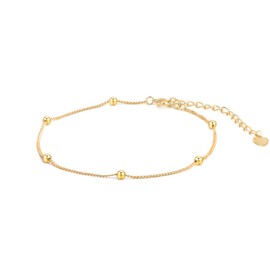 CERSLIMO Necklace Silver 925 Gold Rose Gold, Sterling Silver Choker Chain Women's Pearl Necklace without Pendant for Women Girls, Sterling Silver