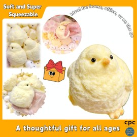 Handmade Chick Taba Squishy Toys Ultra Soft Squishy Fidget Toys Silicone Squeeze Toys for Kids & Adults ( Chicken )