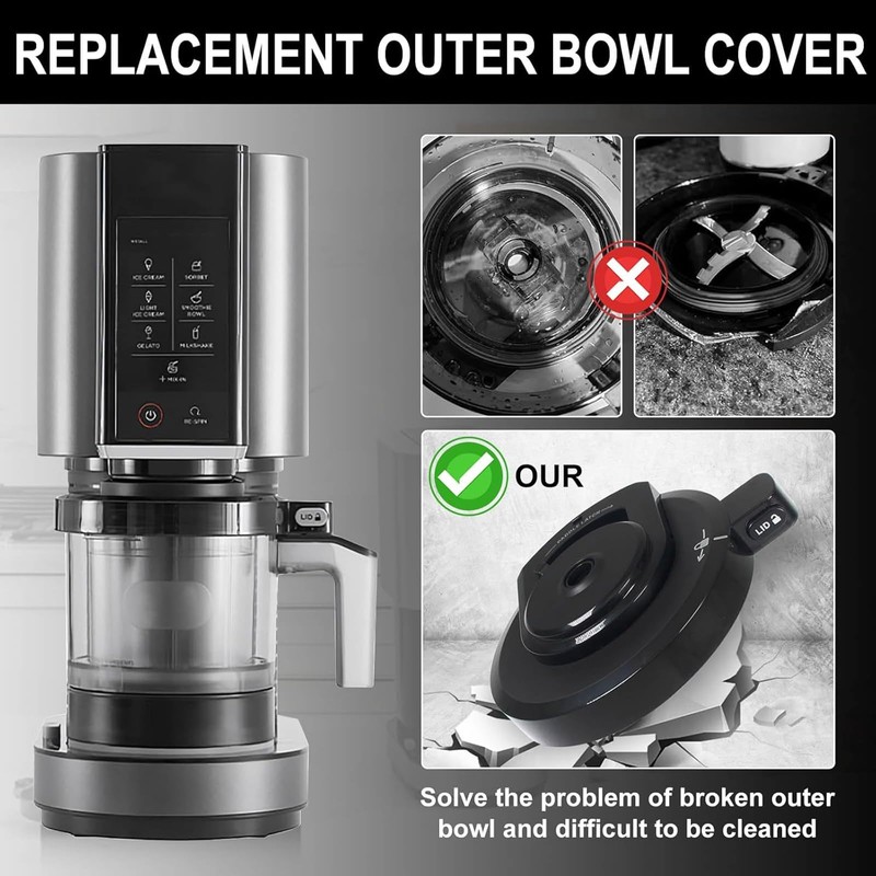 Outer Bowl Lid for Ninja, for NC301 Ice Maker Outer