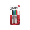 Sharpie Marcadores Permanentes, Punta Fina, Surtidos, 4 Piezas, 1825090