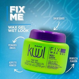 KÜÜL - Fix Me Wax Gel Wet Look para el Cabello 270 g, Cera para Cabello, de Fijación Inmediata, Cera Gel para Efecto Mojado, para Todo Tipo de Cabello, Aporta Brillo y Estilo