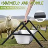 PKNYBZH 2 Pack Heavy-Duty Livestock Feeder Trough, Stainless Steel Goat