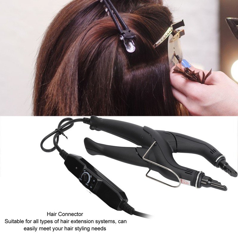 Extension Hair Iron Adjustable Temperature Rotatable Power Cord Ergonomic Safety