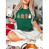 YZMI Womens Cute Gingerbread Cookies Christmas Shirt Holiday Snowman Gift