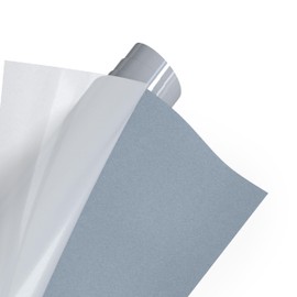 POLI-TAPE TUBITHERM® FLOCK Transfer Film with Velvety Surface for Textiles - Flock Film for Iron-on, Plotter Film for DIY Shirts, Grey, 30.5 cm x 61 cm