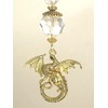 Golden Dragon with Clear Faceted Glass Ceiling Fan Pull