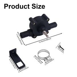 Hand Drill Water Transfer Pump, Mini Electric Fluid Transfer Pump for Gasoline Oil Diesel & Liquids Portable Self-Priming Quick Pumping for Home Garage Farm