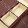 Juvale Leather Valet Catchall Tray for Men with 6 Compartments