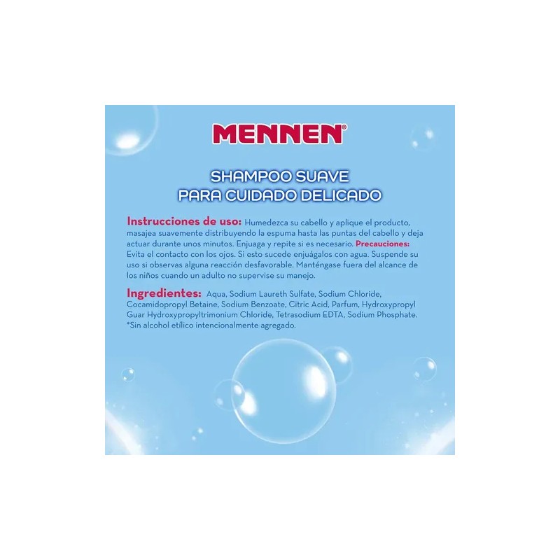 Shampoo Mennen Cabello Saludable Zero 400 ml