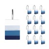 Sunlit Ombre Blue Decorative Shower Curtain Hooks, Blue Navy Shower
