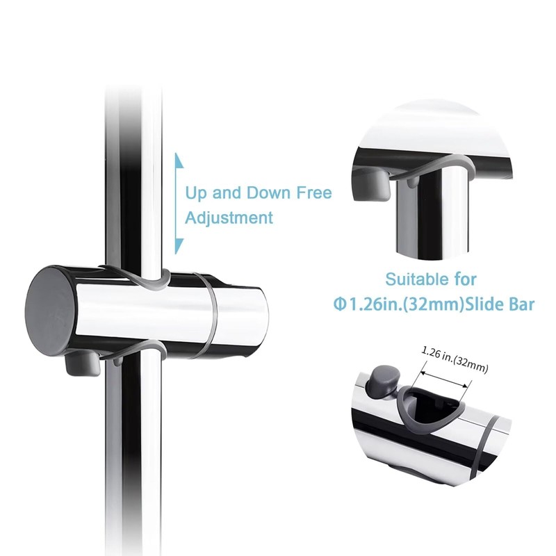 Shower Bracket 18mm ABS Chrome Hand Shower Holder Universal Replacement