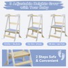 Foldable Toddler Kitchen Tower with Safety Rail, 3-Level Height Adjustable