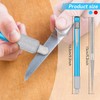 2 PCS Portable Knife Steel Sharpener Rod, Serrated Diamond Retractable