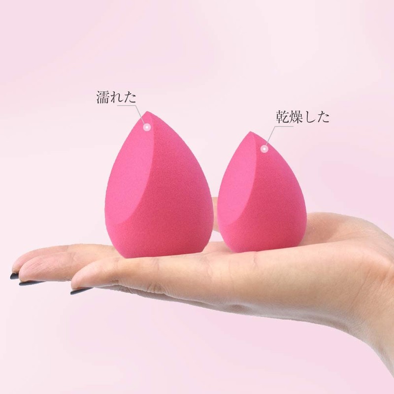 SIXPLUS Multifunctional Makeup Sponge Puff, Teardrop Shape, Diagonally Cut Flat