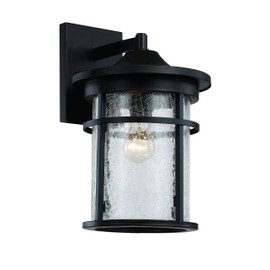 Trans Globe Lighting 40382 BK Outdoor Avalon 17.75" Wall Lantern, Black