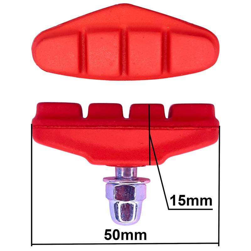 cyclingcolors 4 x Bicycle Brake Shoes 50 mm for Road