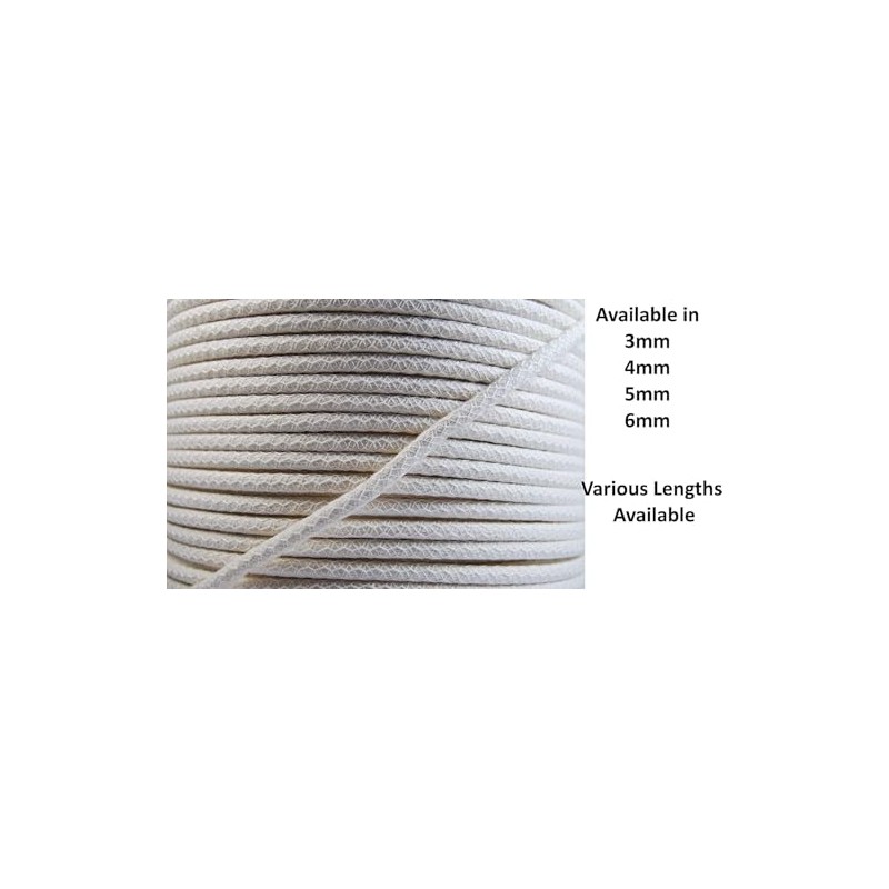 celloexpress Cotton Piping Cord - Natural - Netted, Pre-Shrunk -