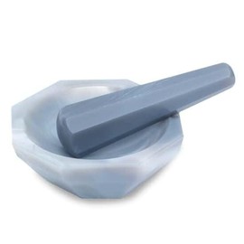 Cole-Parmer 4" Agate Mortar & Pestle Set, 75 mL