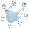 NUÜR 3 Pcs Reusable Face Mask, with Ear Loops, Breathable,