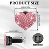 4PCS Heart-Shaped Car Vent Clips with Rhinestone, Automotive Air Fresheners