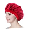 Healvian 2pcs Hair Care Night Sleep Cap Wide Rim Satin