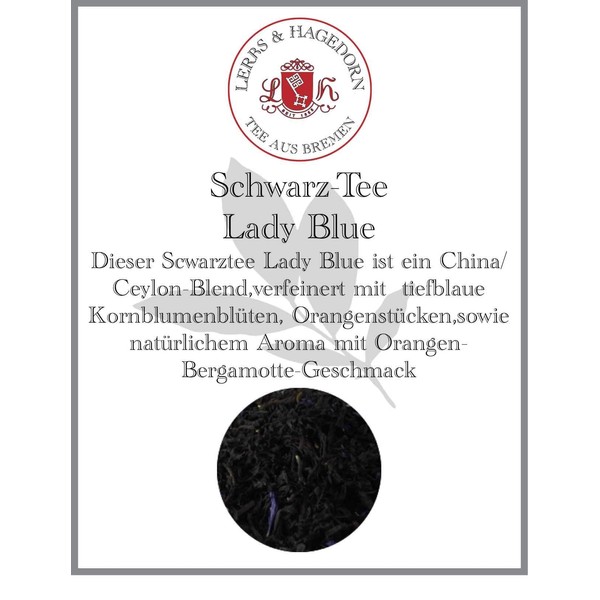 Lerbs & Hagedorn, Black Tea Lady Blue | 250 g