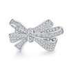 Hsitgexf Bow Rings Infinity Wedding Bands Rings for Women Baguette