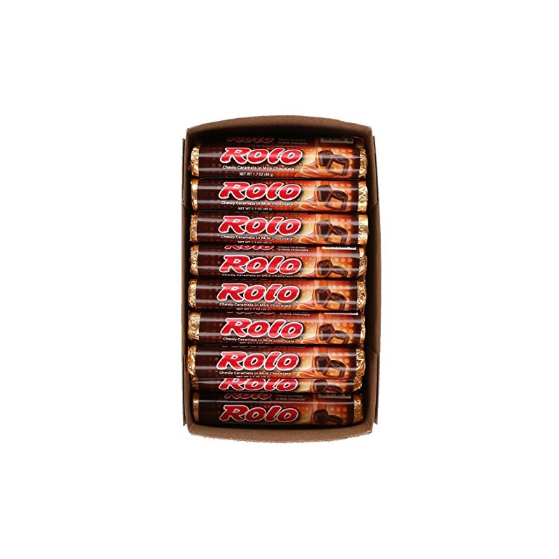 ROLO Rich Chocolate Caramels Candy Rolls, 1.7 oz (36 Count)