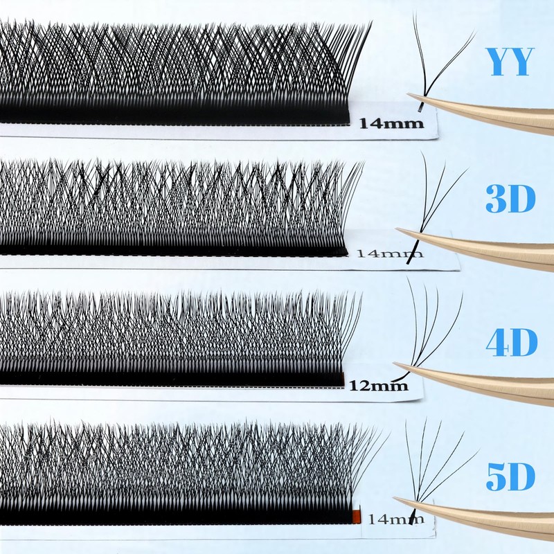 GEMERRY Volume Eyelashes, 5D Pre-Fanned Eyelash Extensions, Easy Fan Lashes,