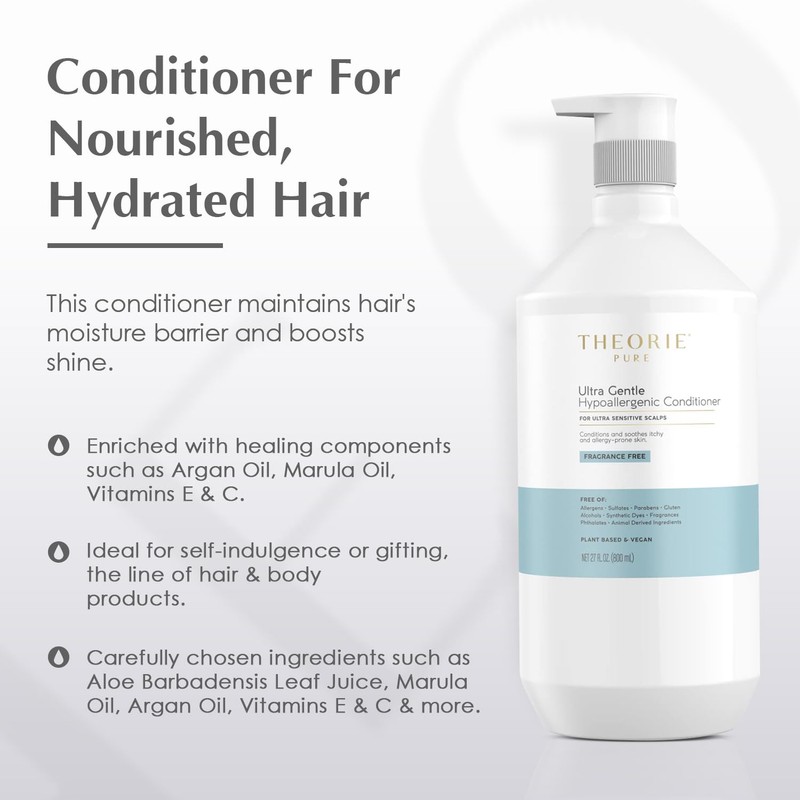 Theorie Pure Collection Hypoallergenic Conditioner -Plant-Based & Vegan - for