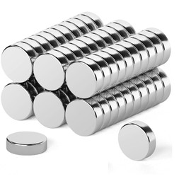 WATELL 40 Pcs Magnets, 10x3mm Magnets For Whiteboard Magnets, Strong Magnet For Office and Home, Fridge Magnets, small magnets Perfect for tools magnet fishing, Magnets strong Push