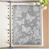 1pcs 3D Embossing Folders,Textured Flowers Leaves Butterflies Background Embossed Template,Embossing