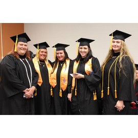 GraduatePro Graduation Cap Gown 2025 Black Tassel with Gold Stole Cord Tassel Photo Charm Ornament for High School Collge University Black 51