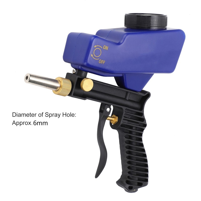Gravity Feed Sandblasting Gun Air Sand Blaster Spray Handheld Tool