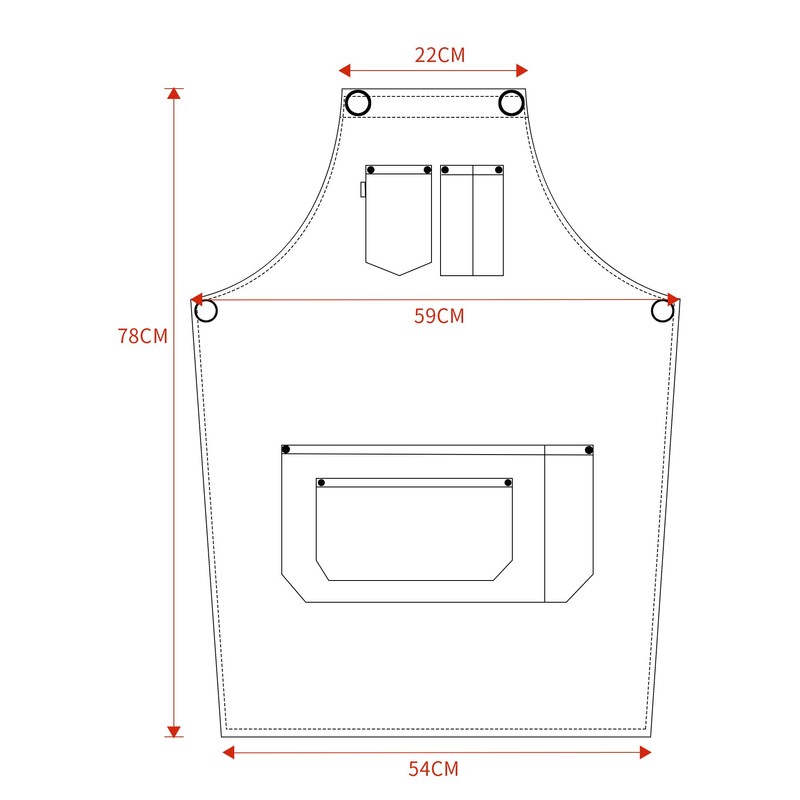 VANTOO Double-Side Colors Apron with Pockets for Men Women, Chef
