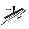 KADAX Garden Rake without Handle, Metal Garden Rake, Lawn Rake