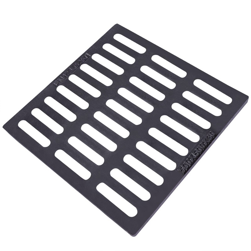 DOONARCES 19.7x19.7'' Outdoor Drain Cover Black Cast Iron Drain Grate