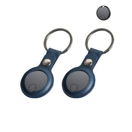 2pack Protective Case for aowoka Air Tag Tracker Anti-Loss Tracker Keychain- Durable and Stylish Cover,Waterproof,Anti-fall,Dogs,Cats Locator Case,Blue