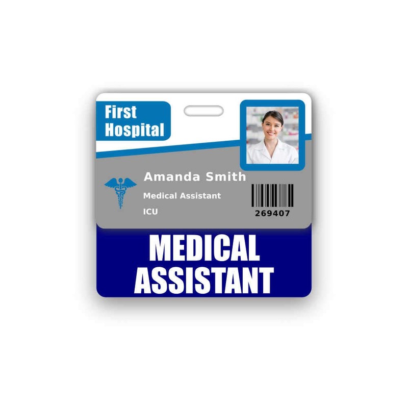 Medical Assistant Badge Buddy Horizontal w/ Height & Weight Conversion