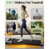 Akluer Portable 2-in-1 Electric Walking Pad 330LBS Capacity Incline Desk