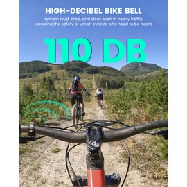 RAVEMEN Q2 Bike Bell Compatible with AirTag, Loud Hidden Bicycle Bell for Adults and Kids, Fit 0.87''/22.2, 1''/25.4, 1.25''/31.8mm Handlebars