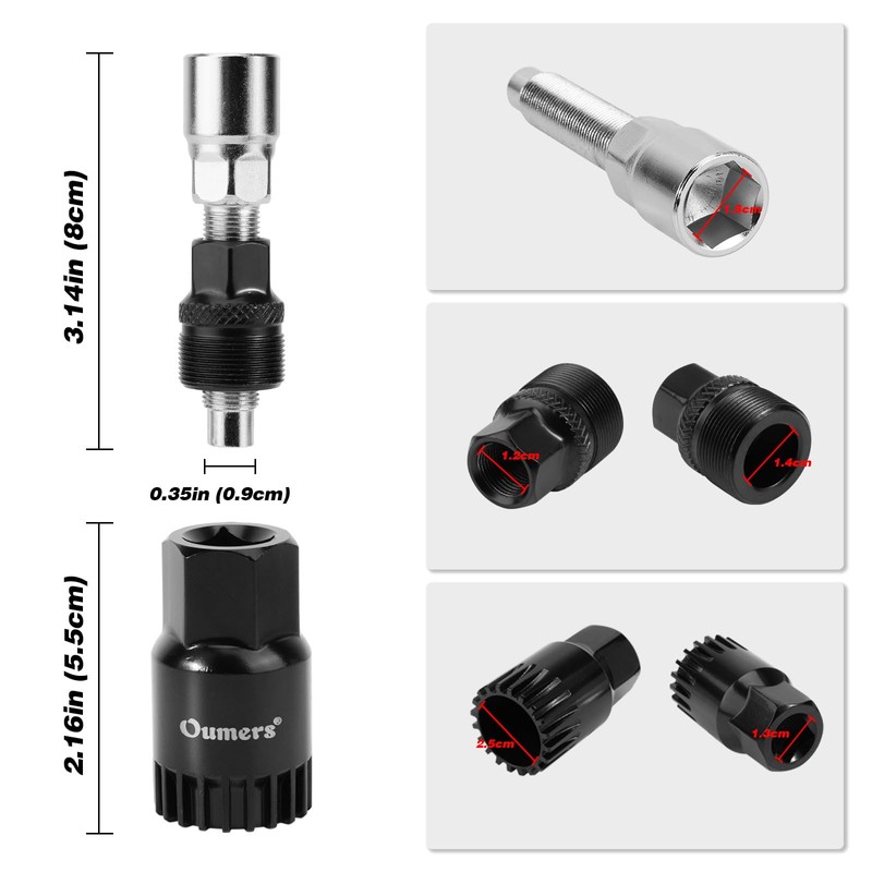 Oumers Bicycle Crank Puller Tool Set, Bicycle Crank Puller Puller