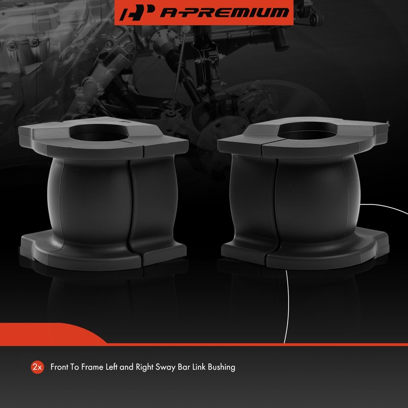 A-Premium 2 x Front To Frame Sway Bar Bushing Kits,