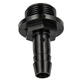 tecuro Hose Nozzle with External Thread Diameter 32 mm x 1 1/4 Inch Male Thread for PVC and Garden Hoses, 6 Bar, Polypropylene Black