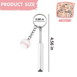 Sisadodo Mini Cricket Bat Ball Keychian for Boys Men White Cricket Ball and Bat Key Ring Sets for Cricket Lovers Sports Birthday Christmas Gifts for Son Friendship Sport Keychians Gifts for Women Men