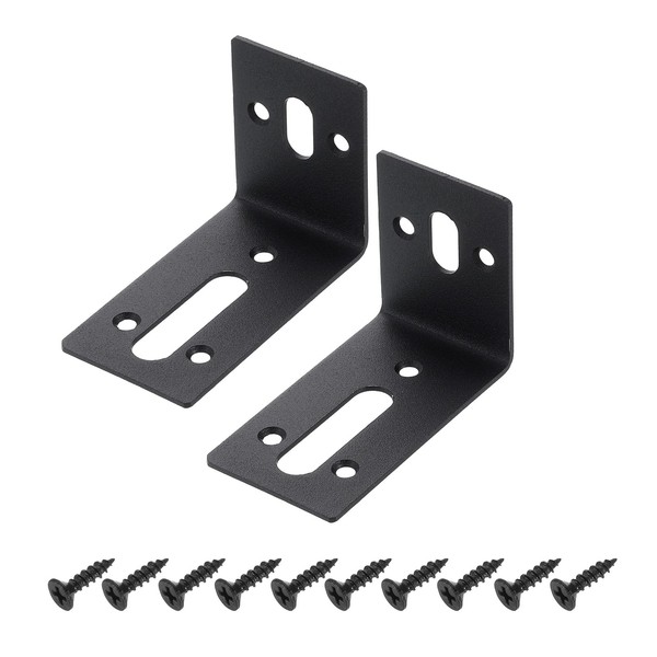 uxcell 2Pcs Adjustable L-Shape Corner Brace, 57 x 83 x
